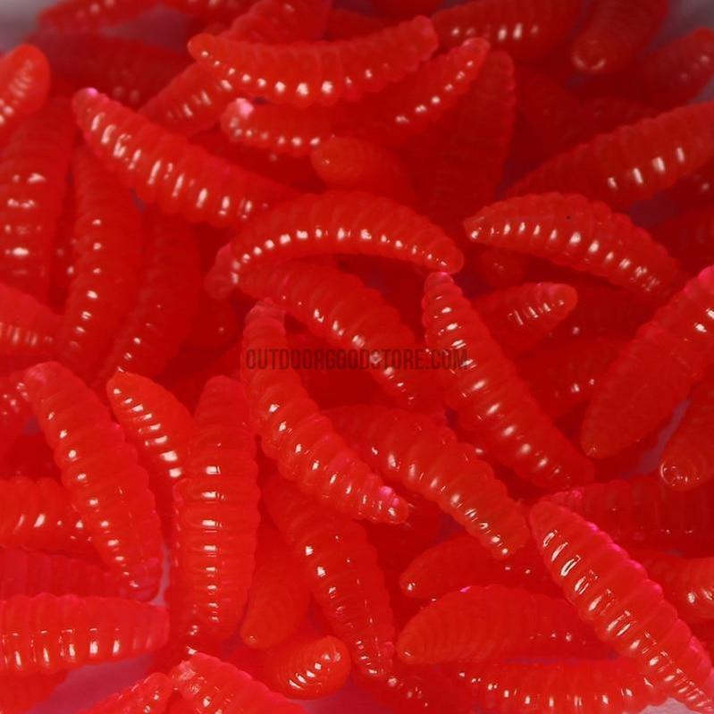 50 Piece Bag Fishing Lure Bait Worms Shrimps with Scent 2cm