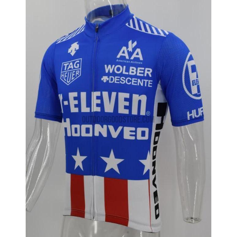 7 Eleven 11 USA Descente Blue Retro Cycling Jersey – Outdoor Good Store