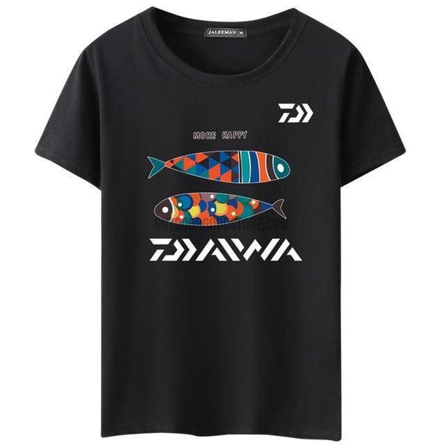 New Men T Shirt Team Daiwa Fishing Gear Tackle Reels Rods Lur Jigging Logo  s Black Funny Graphic Tee Shirt women - AliExpress