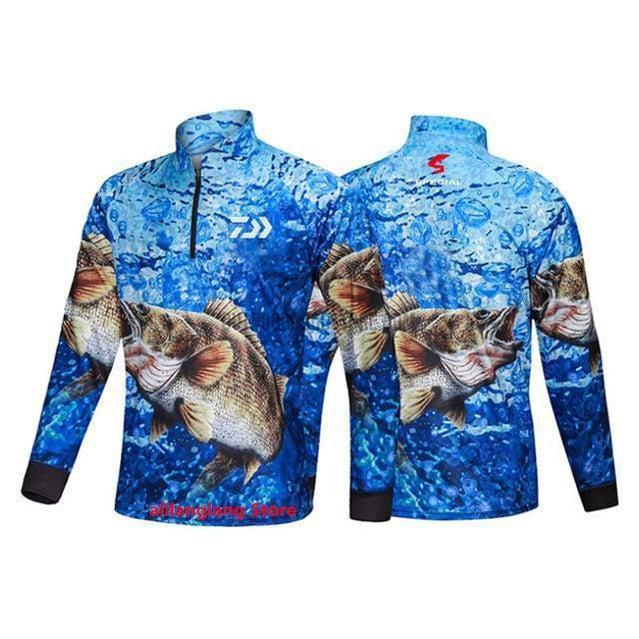 DAIWA Special Blue Bass Carp Fishing Jersey Shirt – Outdoor Good Store