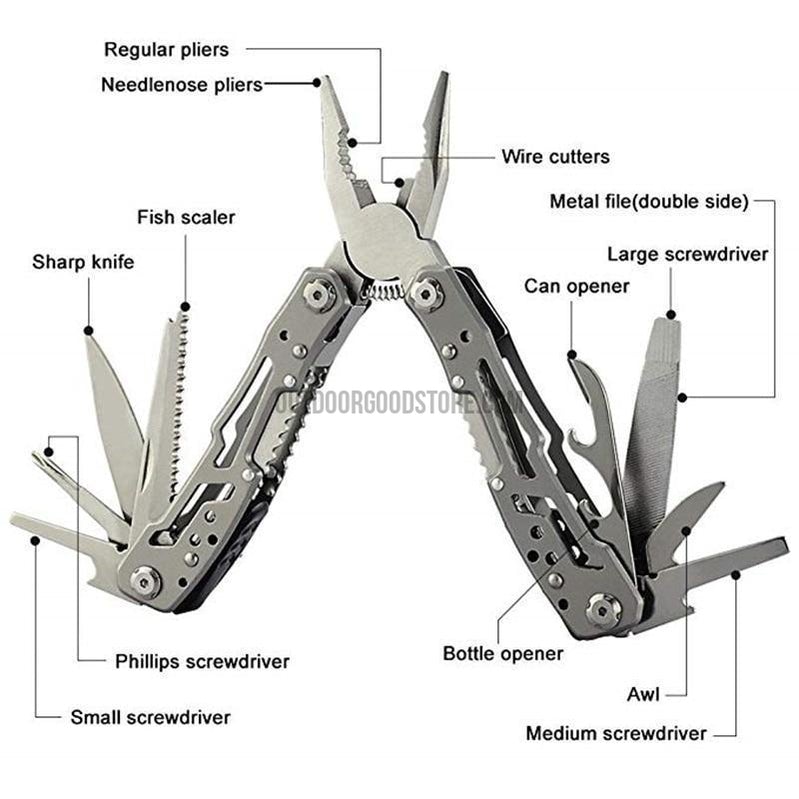 Outdoor Survival Multi Tool Knife Pliers Screwdriver Fishing Scaler –  Outdoor Good Store