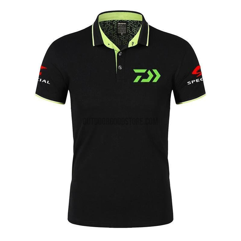 Professional Fishing Polo Shirts Outdoor Sport Quick Dry Mens Fish