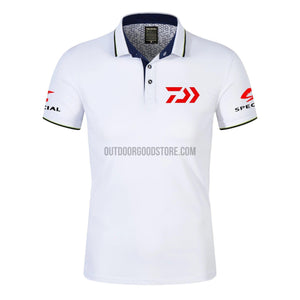 DAIWA Fishing Shirt Cotton Short Sleeve Polo-Outdoor Good Store