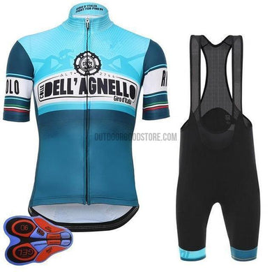 Dell'Agnello Giro Italia Retro Short Cycling Jersey Kit-cycling jersey-Outdoor Good Store