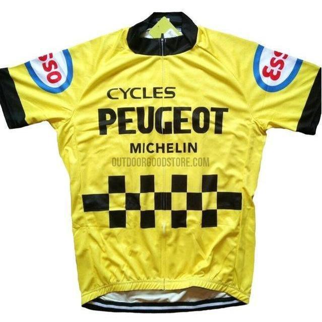 Peugeot Michelin Esso Shell Retro Cycling Jersey-cycling jersey-Outdoor Good Store