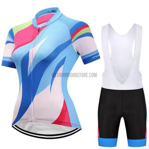 Women's Blue Wave Art Cycling Jersey Kit-cycling jersey-Outdoor Good Store