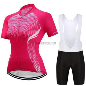 Women's Simple Pink Cycling Jersey Kit-cycling jersey-Outdoor Good Store