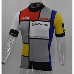 1986 France La Vie Claire Wonder Retro Cycling Jersey-cycling jersey-Outdoor Good Store