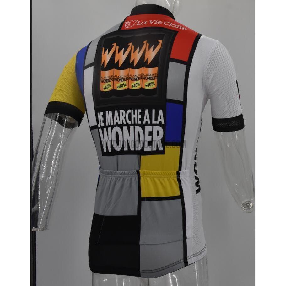 1986 France La Vie Claire Wonder Retro Cycling Jersey-cycling jersey-Outdoor Good Store