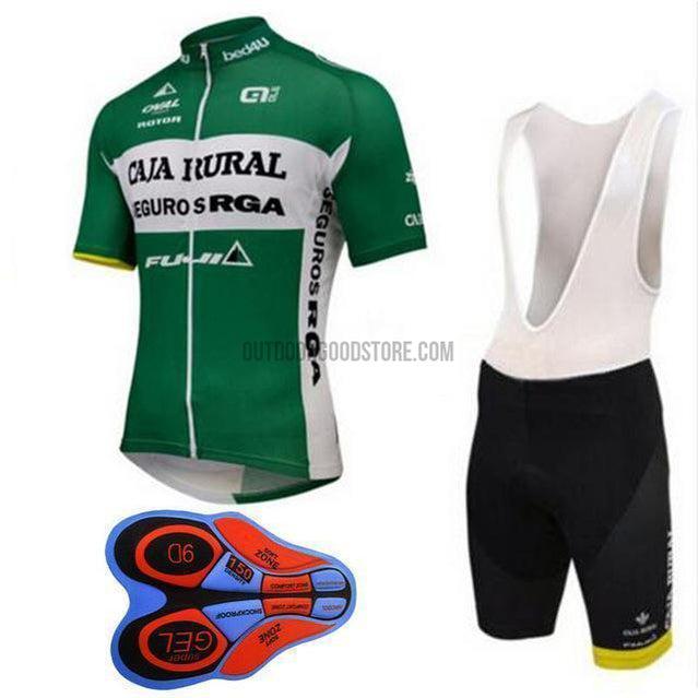 2015 Caja Rural Retro Short Cycling Jersey Kit-cycling jersey-Outdoor Good Store