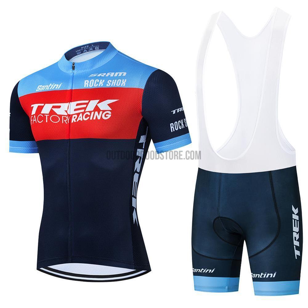trek bicycle jerseys 2021 TRK Blue Cycling Bike Jersey Kit