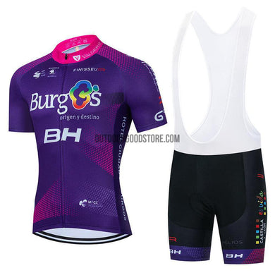 2022 BG Purple Cycling Bike Jersey Kit-cycling jersey-Outdoor Good Store