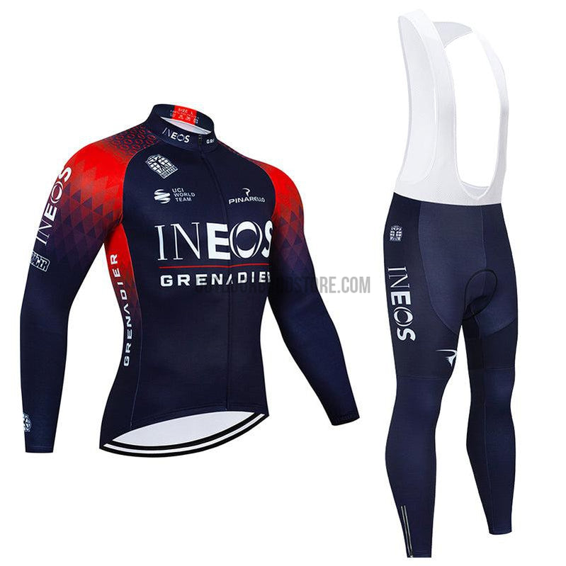 2022 IN Blue Long Cycling Kit-cycling jersey-Outdoor Good Store