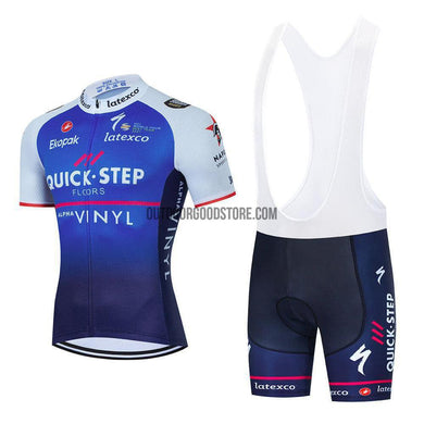 2022 QS Blue Cycling Bike Jersey Kit-cycling jersey-Outdoor Good Store