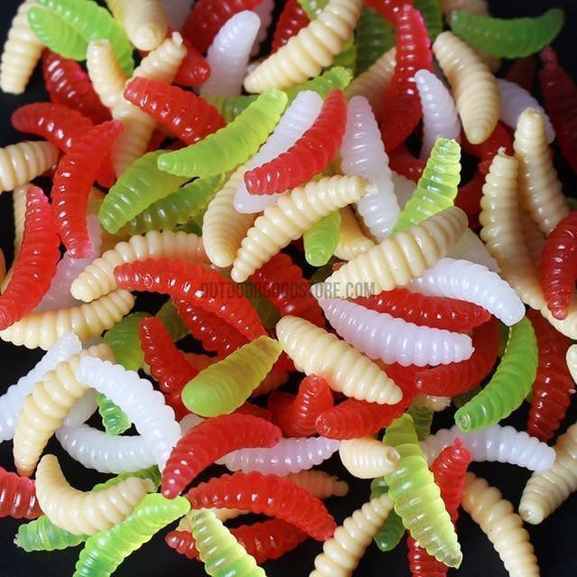 50 Piece Bag Fishing Lure Bait Worms Shrimps with Scent 2cm – Outdoor Good  Store