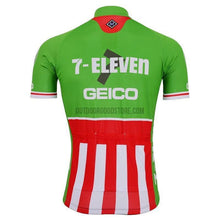 7 11 Eleven Geico Green Cycling Jersey-cycling jersey-Outdoor Good Store