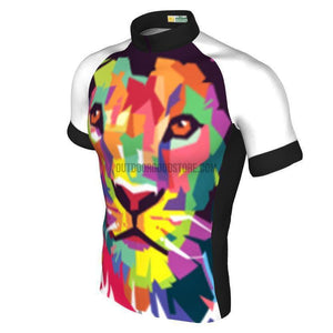 Abstract Colorful Lion Art Cycling Jersey-cycling jersey-Outdoor Good Store