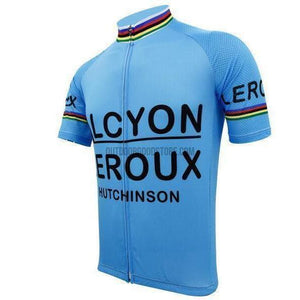 Alcyon Leroux Blue Retro Cycling Jersey-cycling jersey-Outdoor Good Store