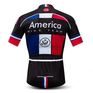 America USA Bike Team Cycling Jersey-cycling jersey-Outdoor Good Store