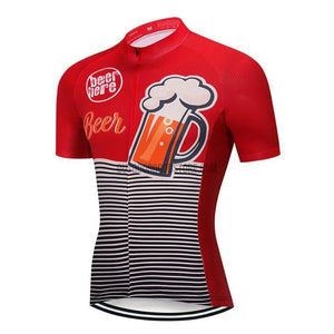 Beer Here Retro Cycling Jersey-cycling jersey-Outdoor Good Store