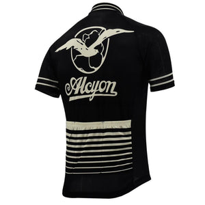 Black Paris Roubaix Alcyon Retro Cycling Jersey-cycling jersey-Outdoor Good Store