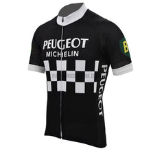 Black Peugeot Michelin Retro Cycling Jersey-cycling jersey-Outdoor Good Store