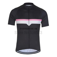Black Striped Retro Cycling Short Jersey-cycling jersey-Outdoor Good Store