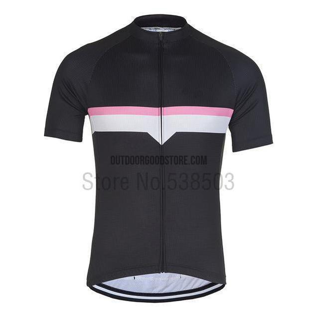 Black Striped Retro Cycling Short Jersey-cycling jersey-Outdoor Good Store