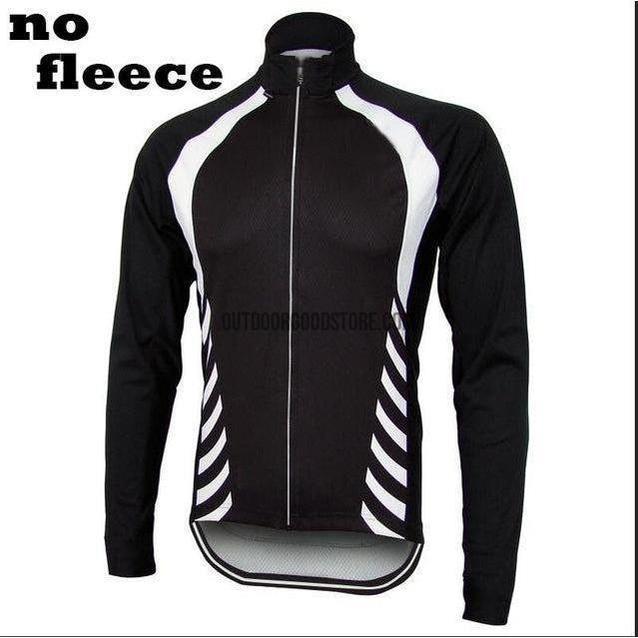 Black White Long Sleeve Cycling Jersey-cycling jersey-Outdoor Good Store