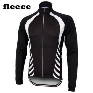 Black White Long Sleeve Cycling Jersey-cycling jersey-Outdoor Good Store