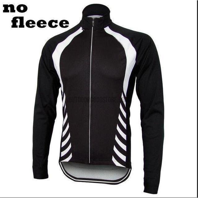 Black White Long Sleeve Cycling Jersey-cycling jersey-Outdoor Good Store