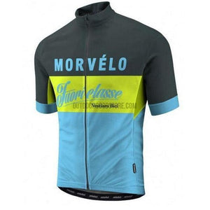 Blue Green Retro Cycling Jersey-cycling jersey-Outdoor Good Store