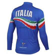 Blue Italia Italy Long Cycling Jersey-cycling jersey-Outdoor Good Store