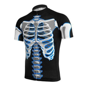 Bones Skeleton Retro Cycling Jersey-cycling jersey-Outdoor Good Store