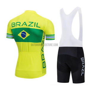 Brazil Brasil Pro Retro Short Cycling Jersey Kit-cycling jersey-Outdoor Good Store
