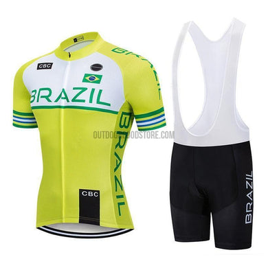 Brazil Brasil Pro Retro Short Cycling Jersey Kit-cycling jersey-Outdoor Good Store