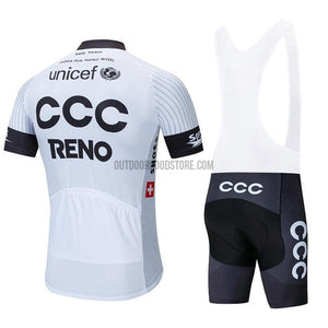 CCC White Pro Retro Short Cycling Jersey Kit-cycling jersey-Outdoor Good Store
