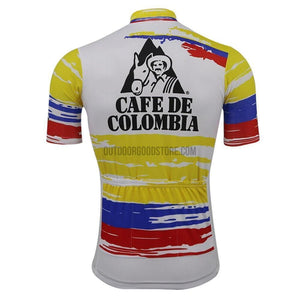 Cafe De Colombia Retro Cycling Jersey-cycling jersey-Outdoor Good Store