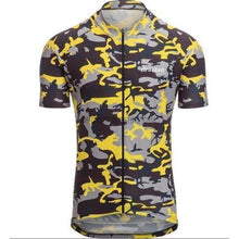 Camouflage Blue Yellow Cycling Jersey-cycling jersey-Outdoor Good Store