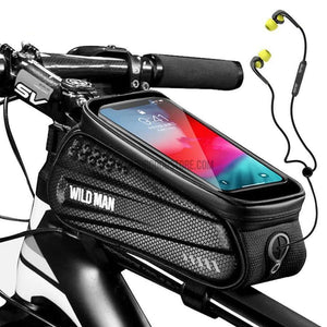 Cellphone Frame Mount Cycling Bag Storage Up To 6.5" Water Resistant-Bicycle Bags & Panniers-Outdoor Good Store