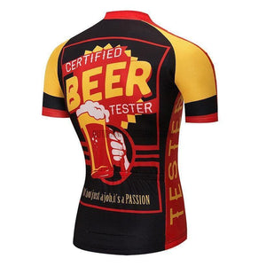 Certified Beer Tester Retro Cycling Jersey-cycling jersey-Outdoor Good Store