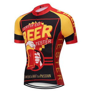 Certified Beer Tester Retro Cycling Jersey-cycling jersey-Outdoor Good Store