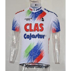 Clas Cajastur Retro Cycling Jersey-cycling jersey-Outdoor Good Store
