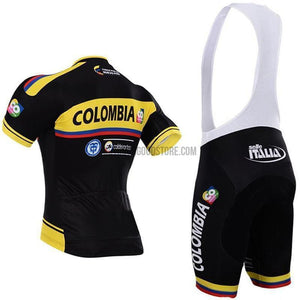 Colombia Black Pro Retro Short Cycling Jersey Kit-cycling jersey-Outdoor Good Store
