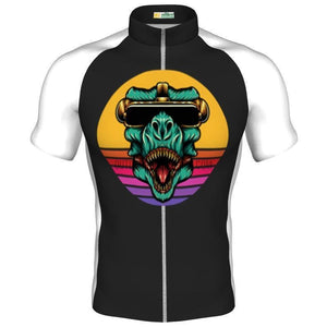 Cool T-Rex Dinosaur Monster Cycling Jersey (Customizable)-cycling jersey-Outdoor Good Store