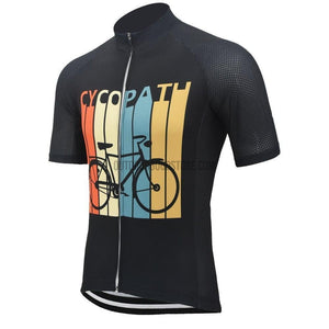Cycopath V2 Funny Bike Retro Cycling Jersey (Customizable)-cycling jersey-Outdoor Good Store