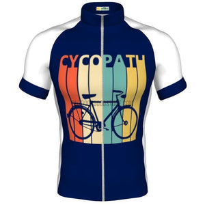 Cycopath V2 Funny Bike Retro Cycling Jersey (Customizable)-cycling jersey-Outdoor Good Store