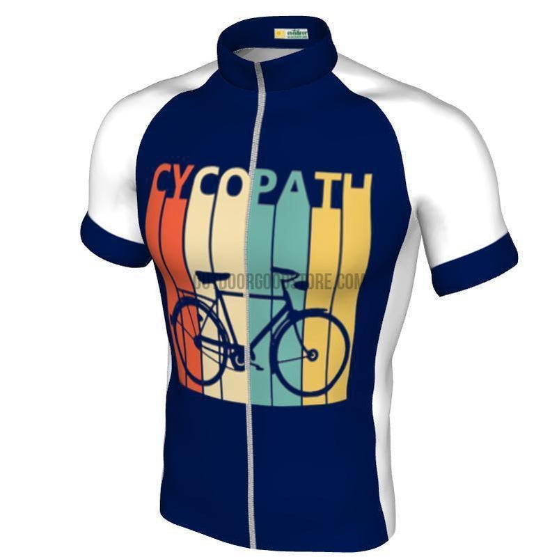 Cycopath V2 Funny Bike Retro Cycling Jersey (Customizable)-cycling jersey-Outdoor Good Store