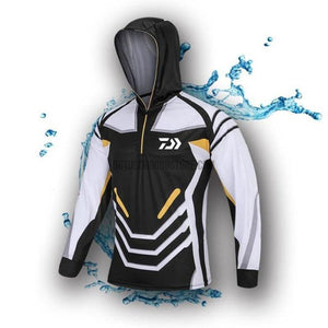 DAIWA Hooded Long Sleeve Quarter Zipper Tournament Fishing Jersey Shirt-fishing jersey-Outdoor Good Store