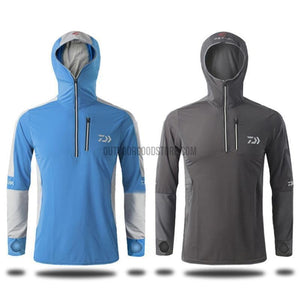Daiwa Long Sleeve Hooded Fishing Jersey UV Protection-fishing jersey-Outdoor Good Store